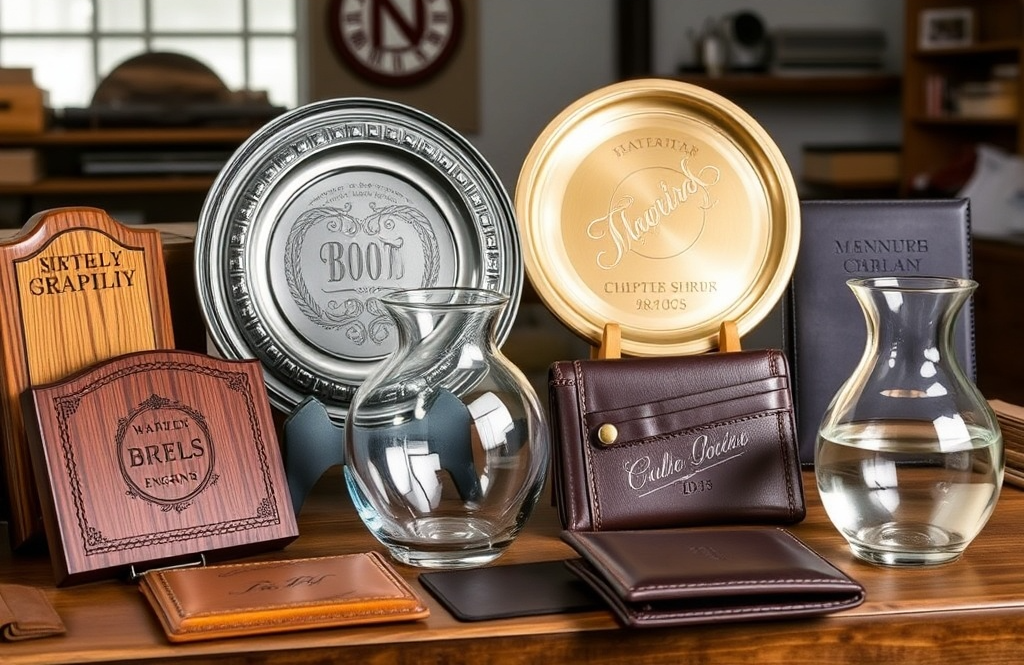 Customised Materials. Examples Top Materials for Custom Engraving