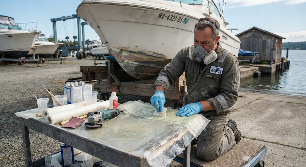Fiberglass Hull Repairs for Cracks, Holes and Surface Damage